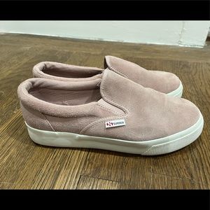 Superga dusty rose slip on sneakers